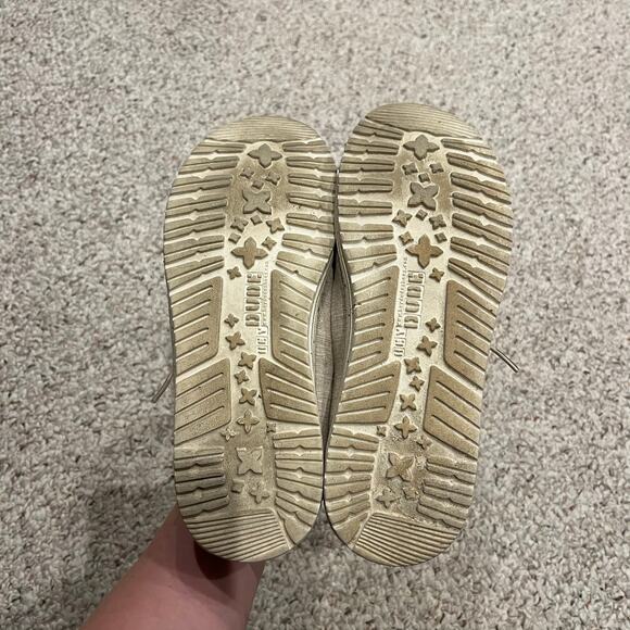 Hey Dude Canvas Slip On Sneakers Womens Sz 9 Oatmeal Beige Casual Lightweight - Picture 6 of 7